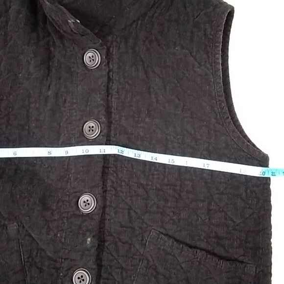 Habitat Clothes To Live In Women Jacket Vest Black Size SM 100% Cotton Courduroy - Picture 15 of 16